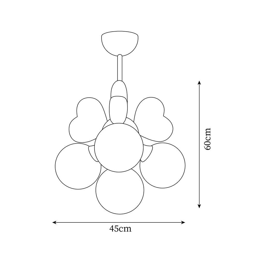 Lámpara Infantil de Araña con 4 y 6 Lámparas - Diseño Encantador para Habitaciones de Princesa, Ideal para Techo Infantil 5