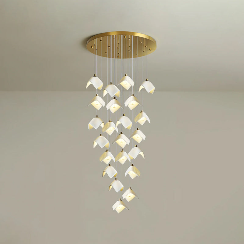Lámpara de Araña Calvella de Hierro y Cerámica, Diseño Elegante y Natural para Interiores 13