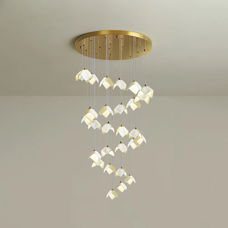 Lámpara de Araña Calvella de Hierro y Cerámica, Diseño Elegante y Natural para Interiores 18