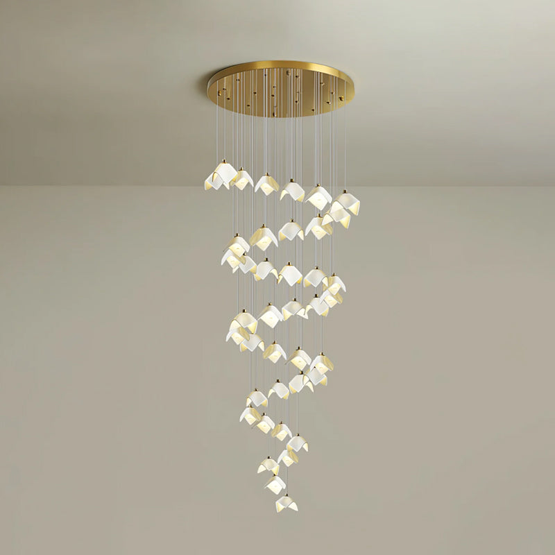 Lámpara de Araña Calvella de Hierro y Cerámica, Diseño Elegante y Natural para Interiores 20