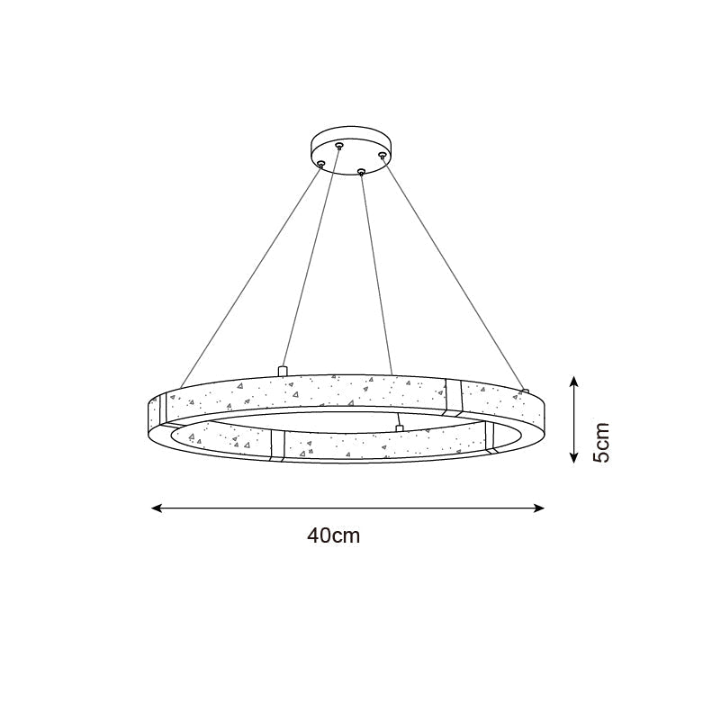 Lámpara de Araña Circular de Travertino – Diseño Moderno y Elegante con Iluminación LED Integrada 5
