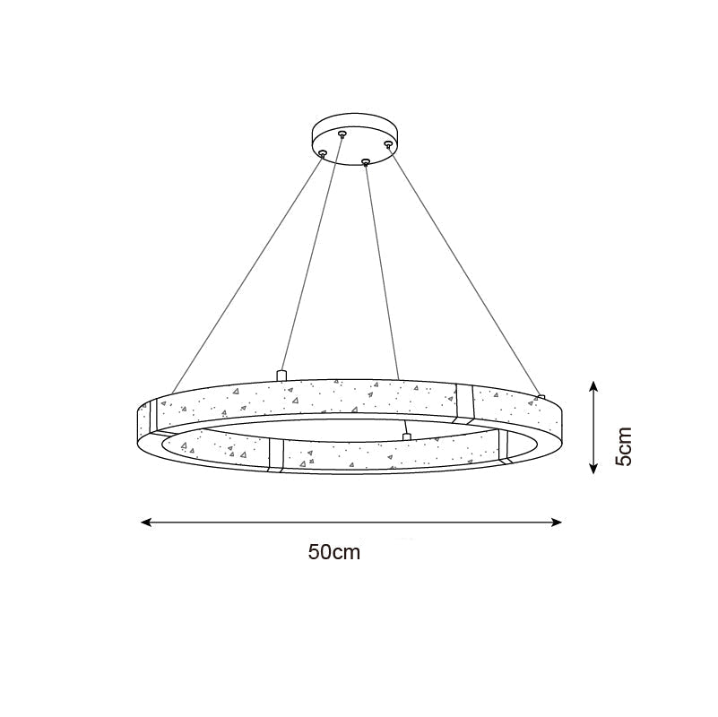 Lámpara de Araña Circular de Travertino – Diseño Moderno y Elegante con Iluminación LED Integrada 6