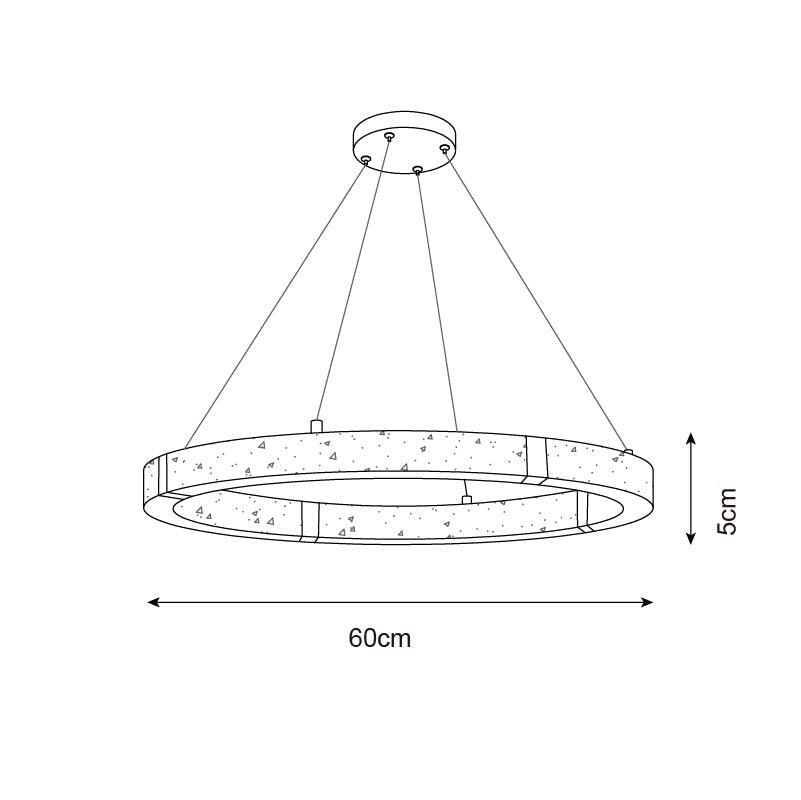 Lámpara de Araña Circular de Travertino – Diseño Moderno y Elegante con Iluminación LED Integrada 7