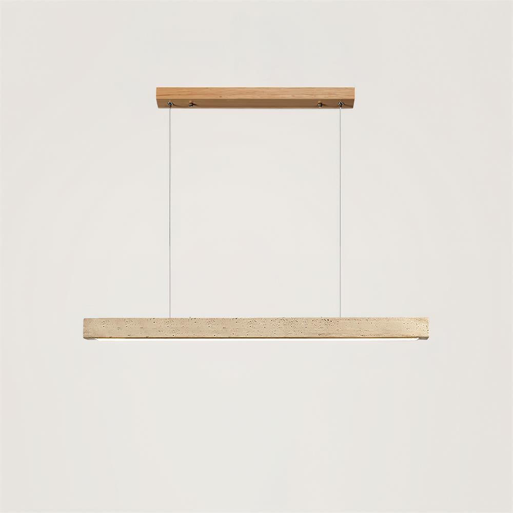 Lámpara de Araña Lineal de Travertino con Luz LED Integrada – Diseño Moderno y Elegante 12