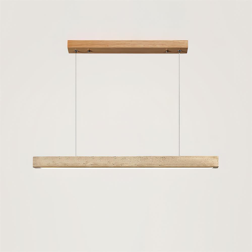 Lámpara de Araña Lineal de Travertino con Luz LED Integrada – Diseño Moderno y Elegante 9