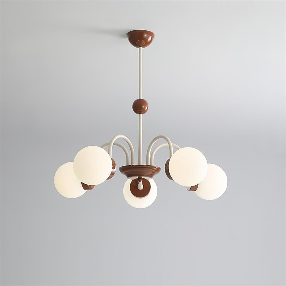 Livar - Lámpara de Araña Techo Moderna - 5 y 8 Luces - Diseño Elegante y Pantallas de Vidrio
