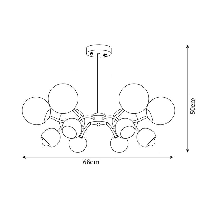 Lámpara de Araña Moderna de Diseño Esférico – Iluminación Elegante para Interiores 6