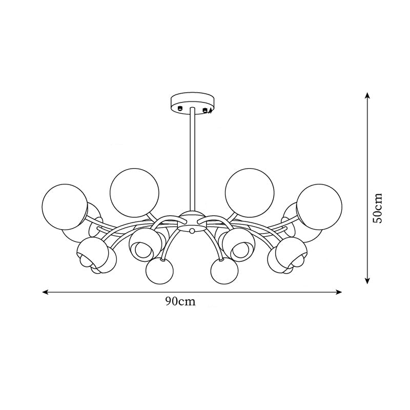 Lámpara de Araña Moderna de Diseño Esférico – Iluminación Elegante para Interiores 7