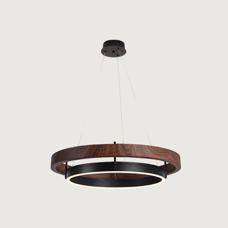 Lámpara de Araña Moderna de Dos Anillos con Luz LED Integrada – Elegante y Versátil 0