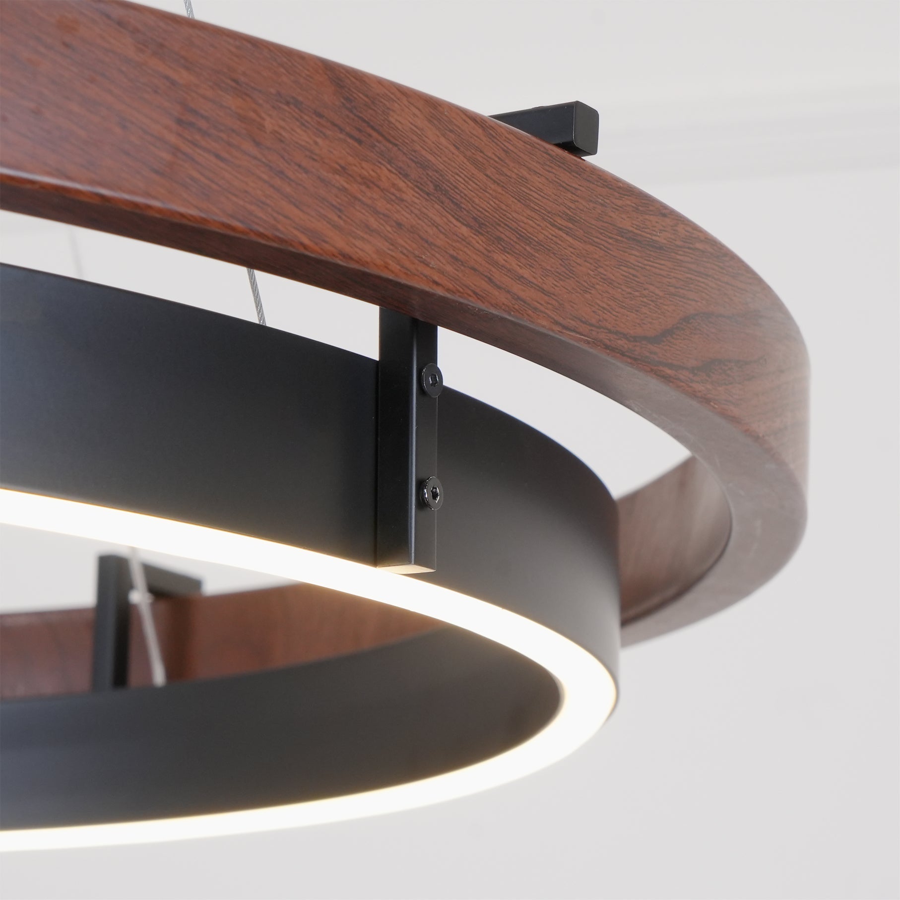 Lámpara de Araña Moderna de Dos Anillos con Luz LED Integrada – Elegante y Versátil 3