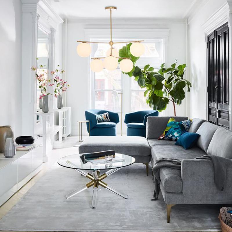 Lámpara de Araña Moderna de Esfera y Tallo con Altura Ajustable – Diseño Elegante para Interiores 7