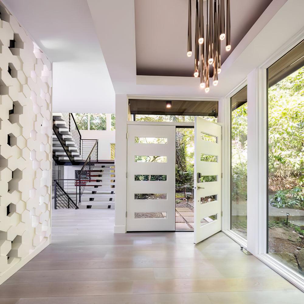 Lámpara de Araña Redonda Minimalista de Bronce y Cristal – Diseño Elegante para Iluminación Interior 5