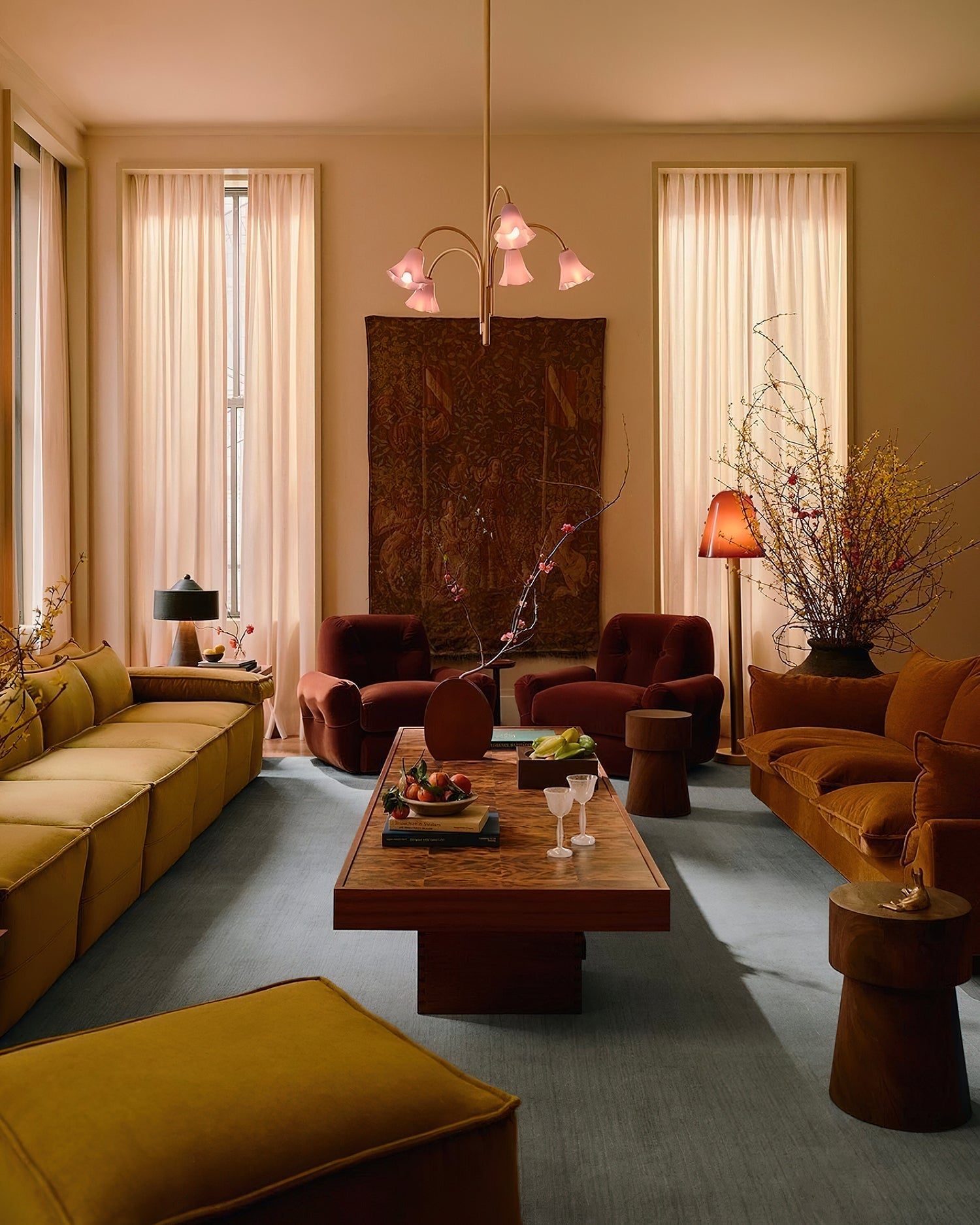 Lámpara de Araña Vera Moderna con Flores de Vidrio, 5-8 Cabezas, Acabado Metálico, Ideal para Comedores y Entradas 2