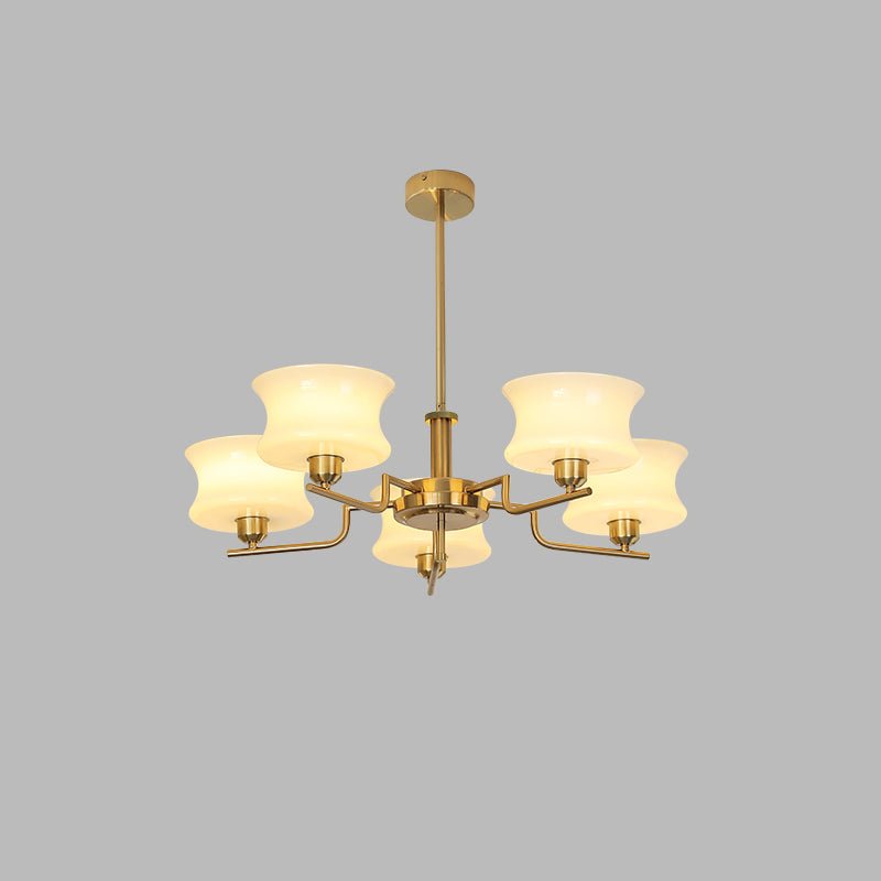 Lámpara de Araña Vintage de 3 y 5 Luces en Oro Natural para Interior 12