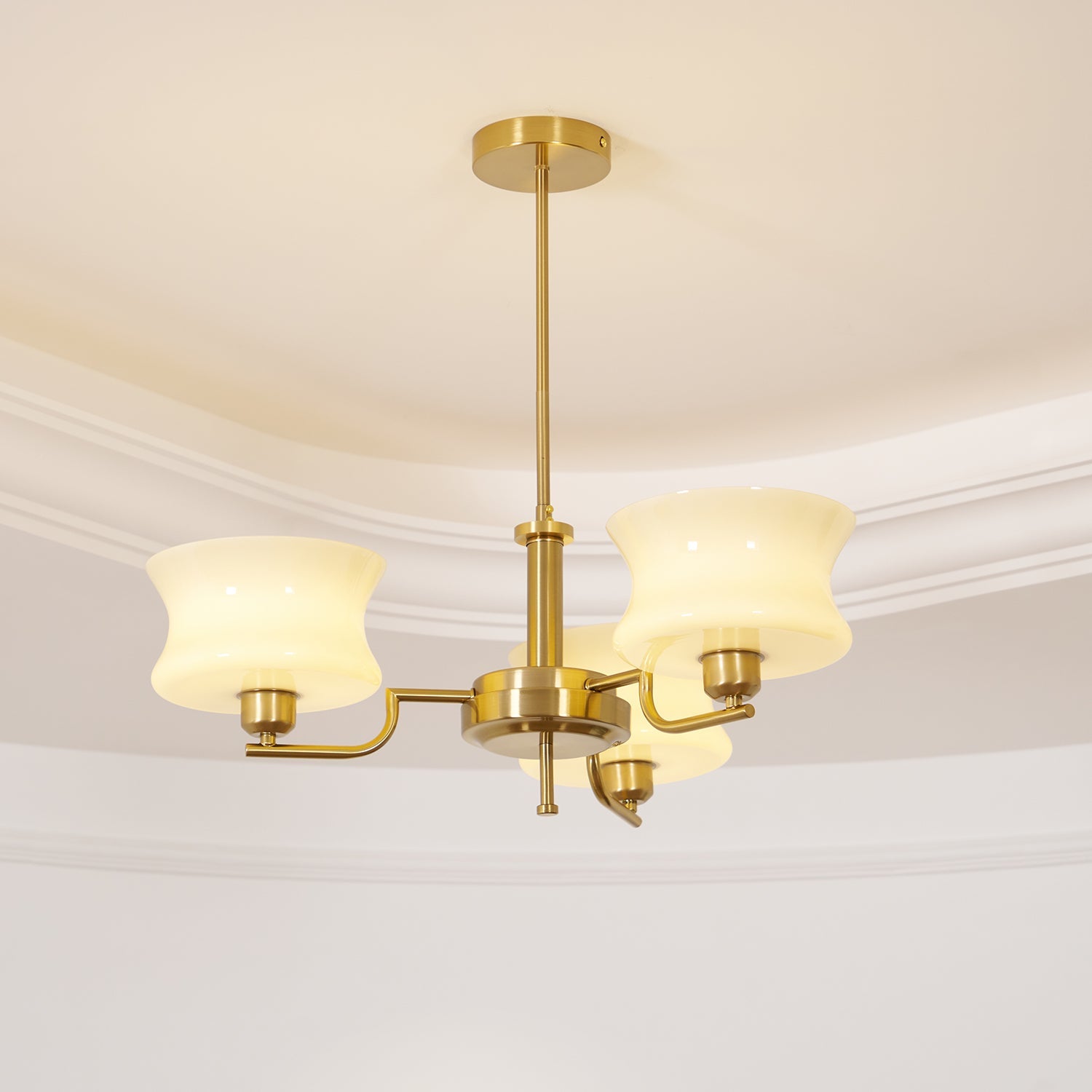 Lámpara de Araña Vintage de 3 y 5 Luces en Oro Natural para Interior 6