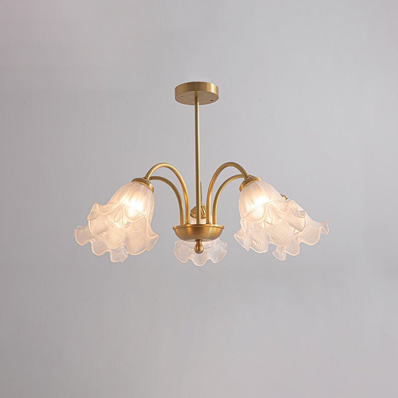 Lámpara de Araña de Cristal Artístico de 8 Luces en Acabado Dorado para Decoración de Interiores 10