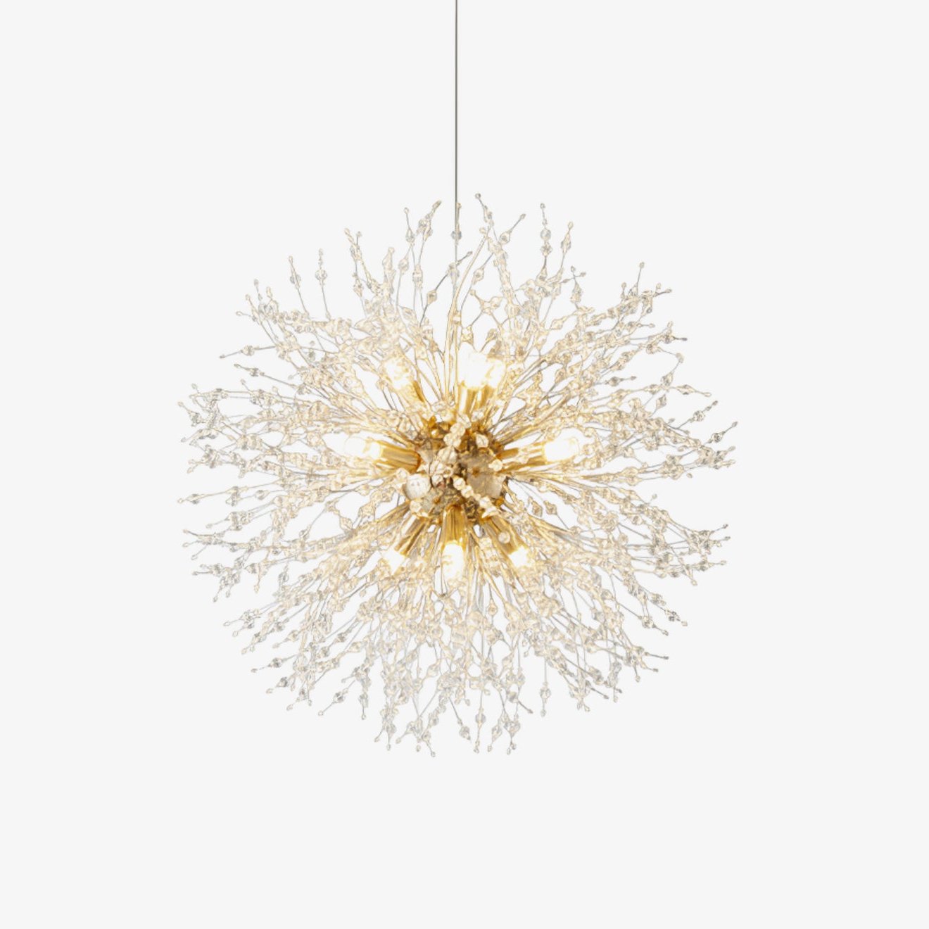 Lámpara de Araña de Cristal Diente de León con 9, 12 o 16 Luces LED – Diseño Moderno y Elegante 1