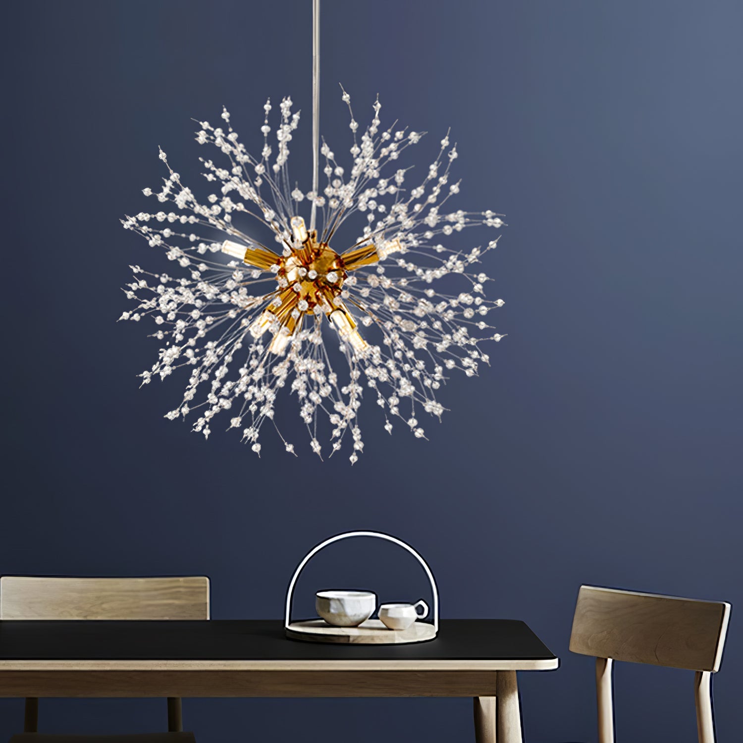 Lámpara de Araña de Cristal Diente de León con 9, 12 o 16 Luces LED – Diseño Moderno y Elegante 6
