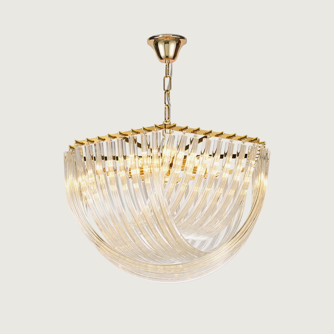 Lámpara de Araña de Estilo Mid-Century en Vidrio Murano – Varias Tamaños Disponibles 1