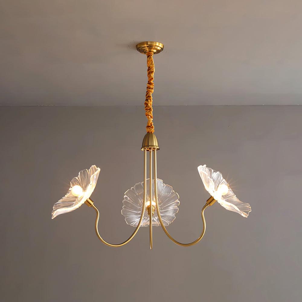 Lámpara de Araña de Flores de Vidrio de Murano con Diseño Moderno y Luz Suave 9