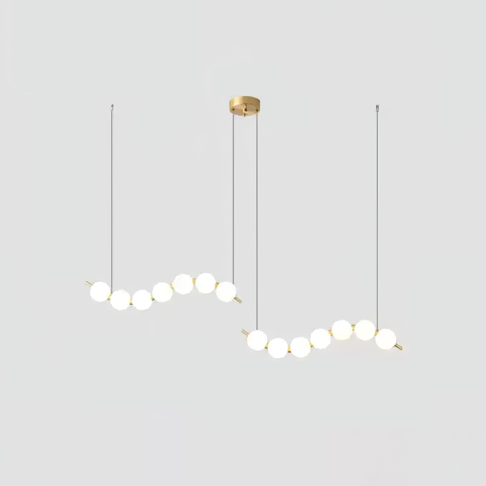 Lámpara de Araña de Perlas Acrílicas con Base de Latón y Luz Regulable – Diseño Elegante para Iluminar Tu Espacio 19