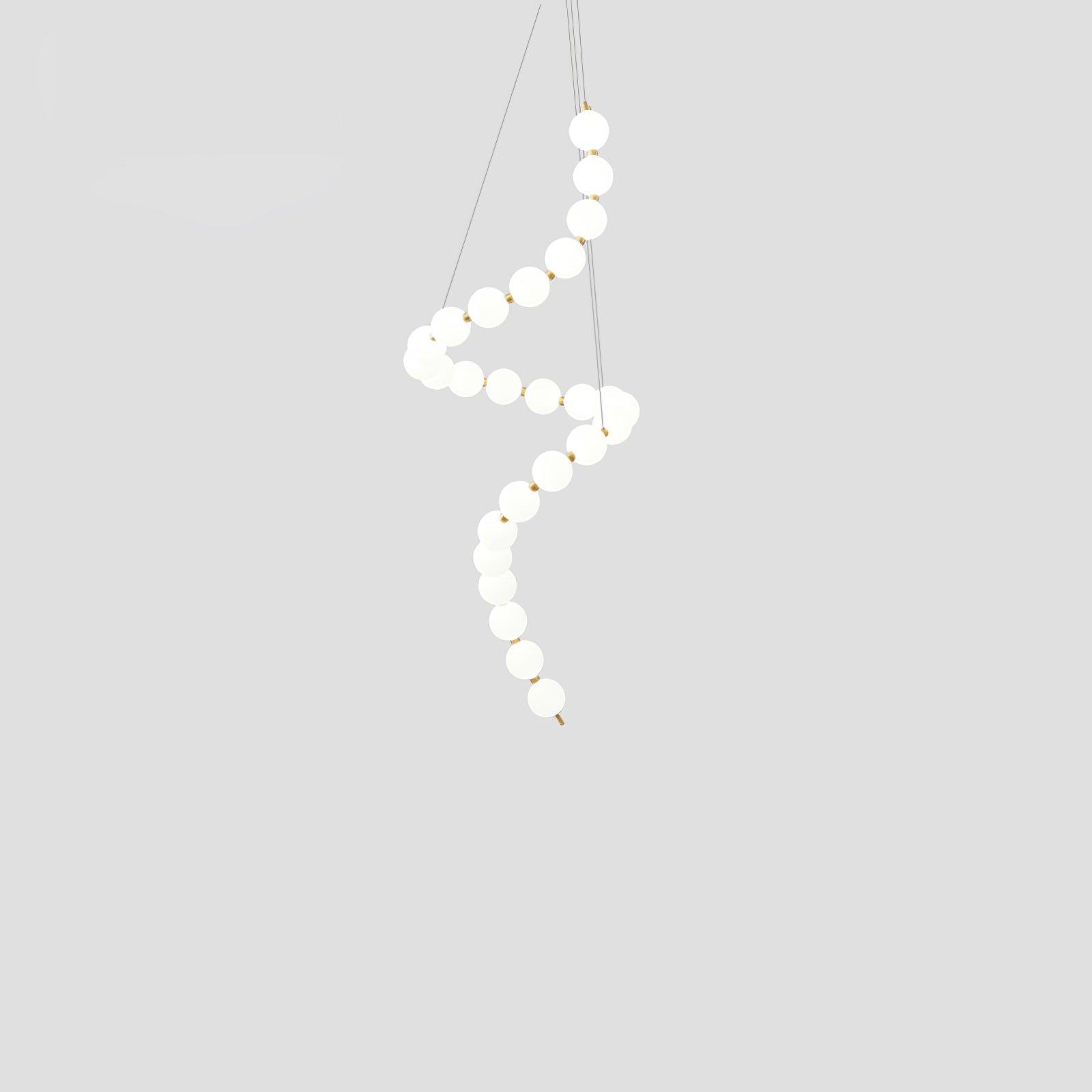 Lámpara de Araña de Perlas Acrílicas con Base de Latón y Luz Regulable – Diseño Elegante para Iluminar Tu Espacio 29