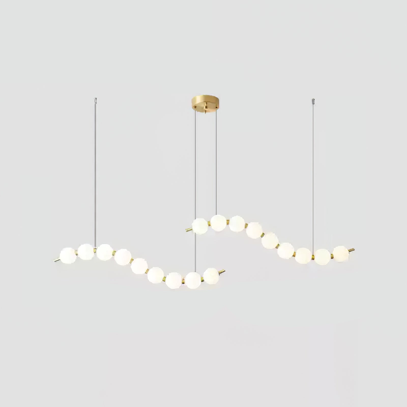 Lámpara de Araña de Perlas Acrílicas con Base de Latón y Luz Regulable – Diseño Elegante para Iluminar Tu Espacio 32