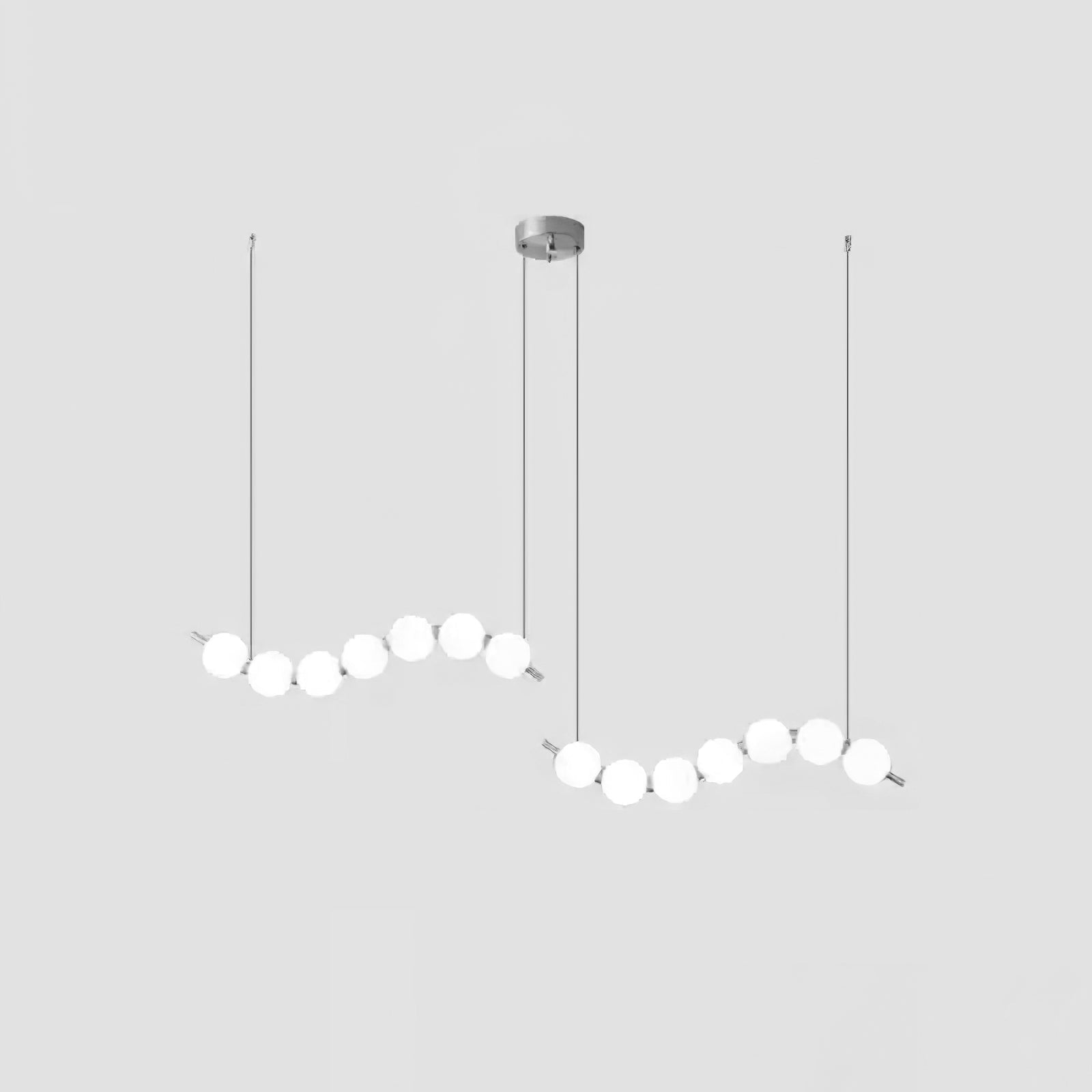 Lámpara de Araña de Perlas Acrílicas con Base de Latón y Luz Regulable – Diseño Elegante para Iluminar Tu Espacio 9