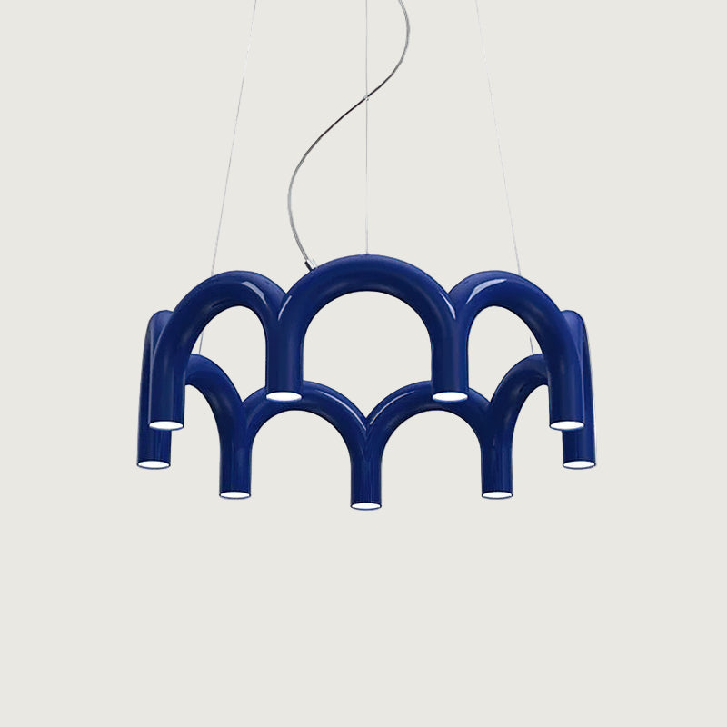 Lámpara de Araña en Forma de M con LED Integrado y Estilo Moderno – Disponible en Varias Colores 13