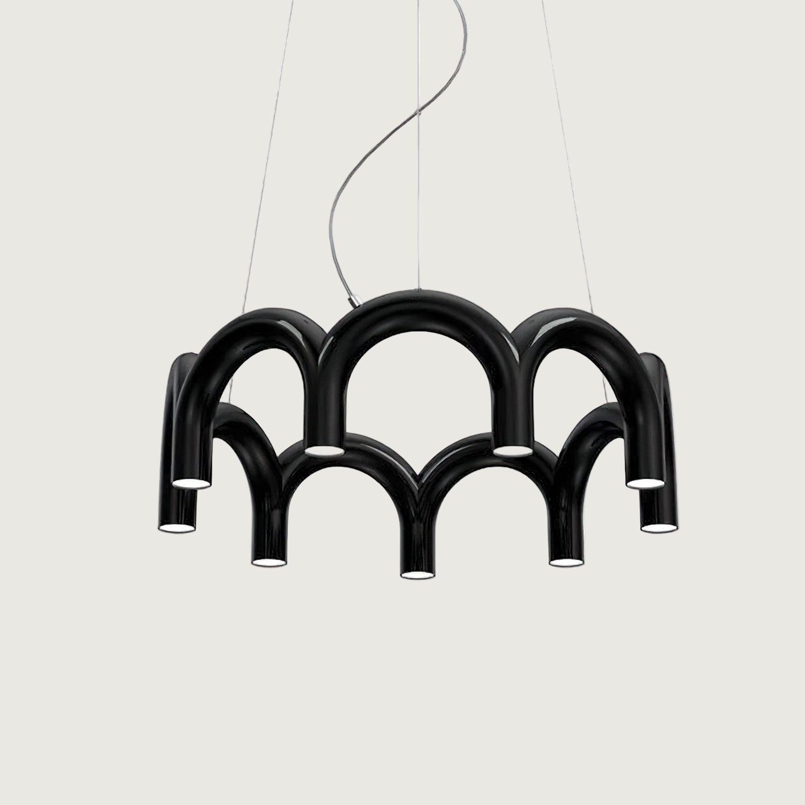 Lámpara de Araña en Forma de M con LED Integrado y Estilo Moderno – Disponible en Varias Colores 15