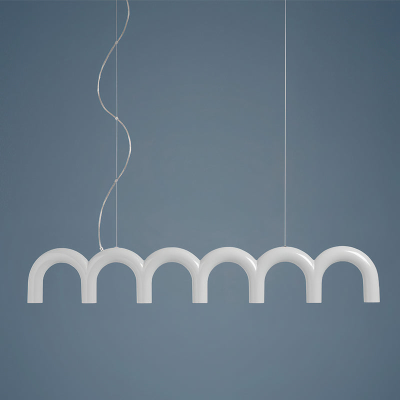 Lámpara de Araña en Forma de M con LED Integrado y Estilo Moderno – Disponible en Varias Colores 8