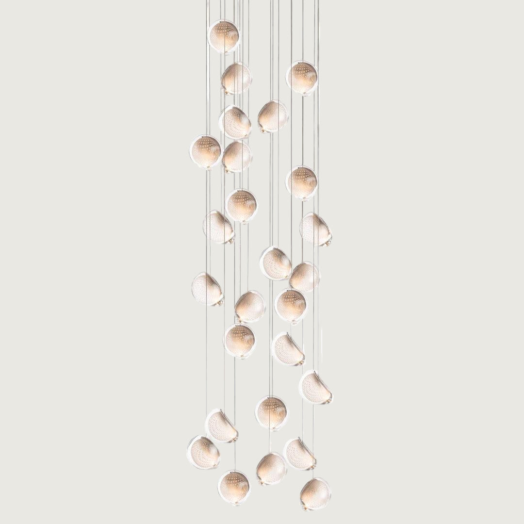 Lámpara de Cristal con Pantalla de Malla de Cobre – Diseño Elegante y Moderno 15