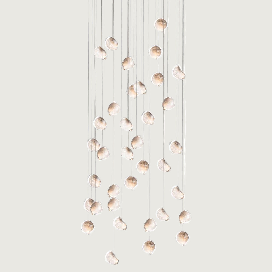 Lámpara de Cristal con Pantalla de Malla de Cobre – Diseño Elegante y Moderno 16
