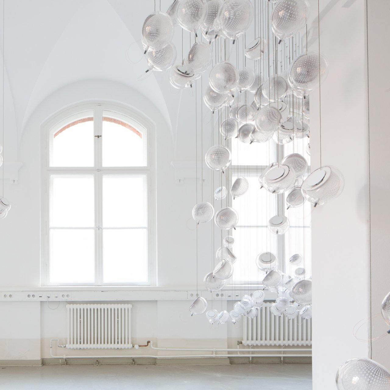 Lámpara de Cristal con Pantalla de Malla de Cobre – Diseño Elegante y Moderno 3