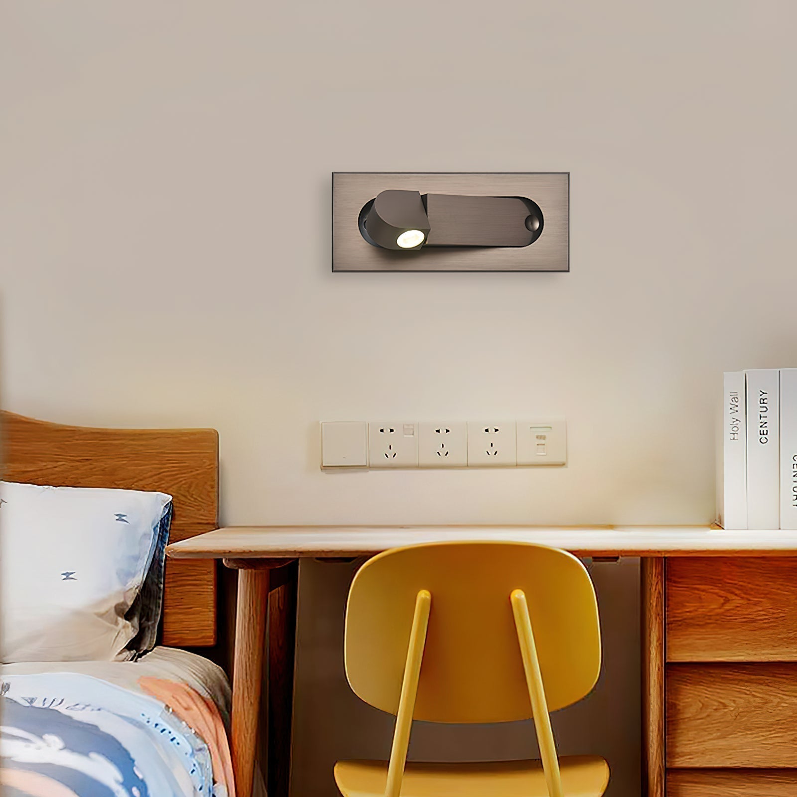 Lámpara de Lectura LED Moderna con Cabezal Ajustable y Luz Cálida para Leer en la Cama - Diseño Funcional y Eficiente 2