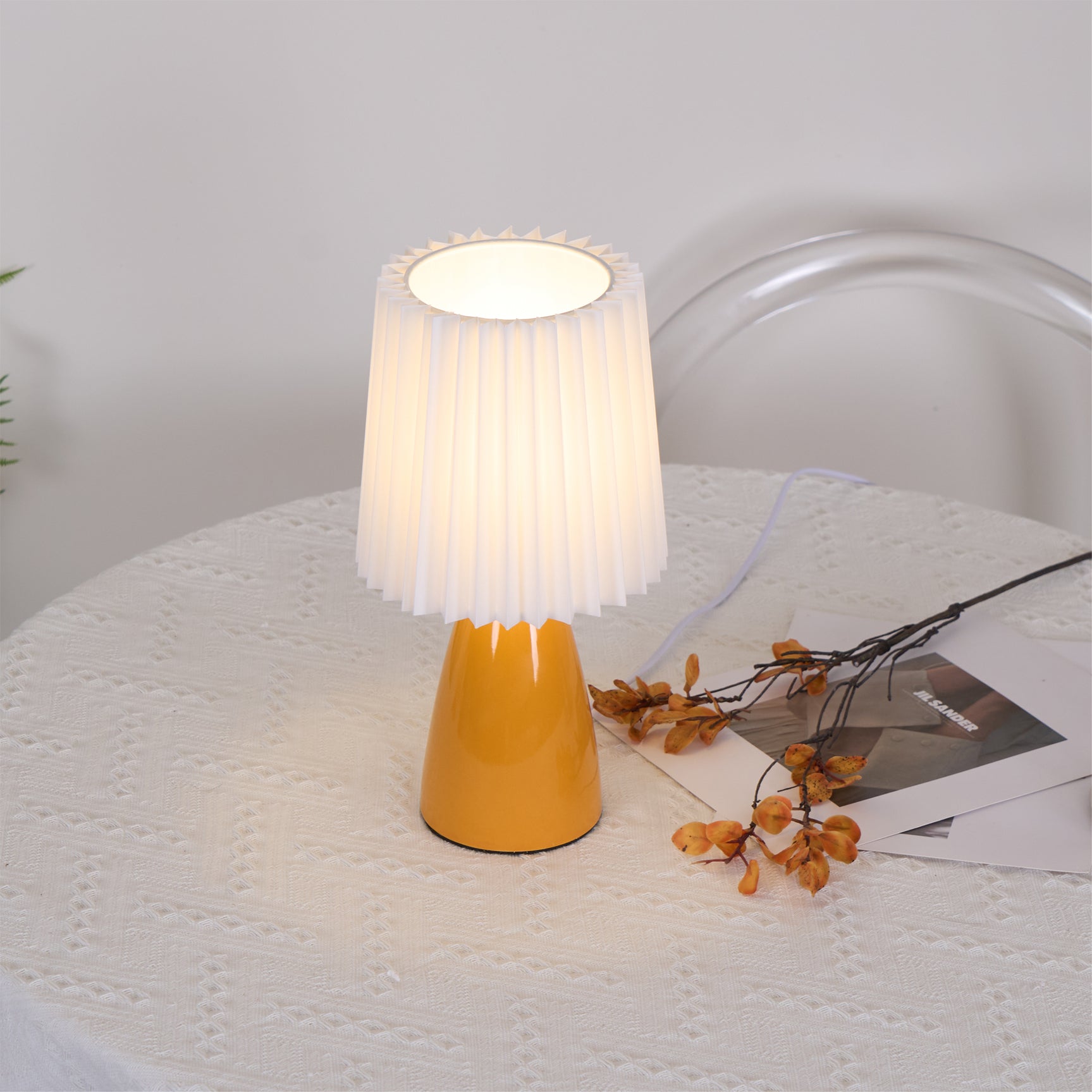 Lámpara de Mesa Apollo de Cerámica y Tela – Estilo Moderno y Clásico, Ideal para Interiores 5