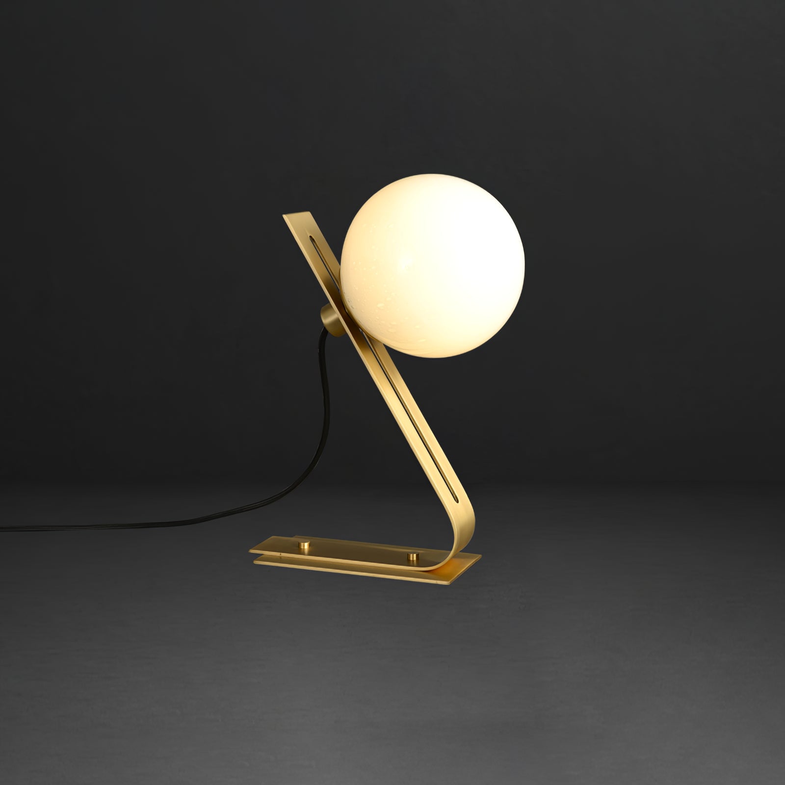Lámpara de Mesa Arandela de Cristal Blanco y Acero Brillante – Iluminación Elegante para Escritorios y Mesitas de Noche 0