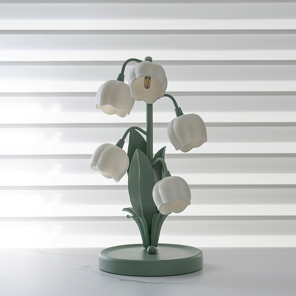 Lámpara de Mesa Bell Orchid con Diseño de Orquídea – Metal y Pantalla de PC, Ideal para Decoración Interior 5