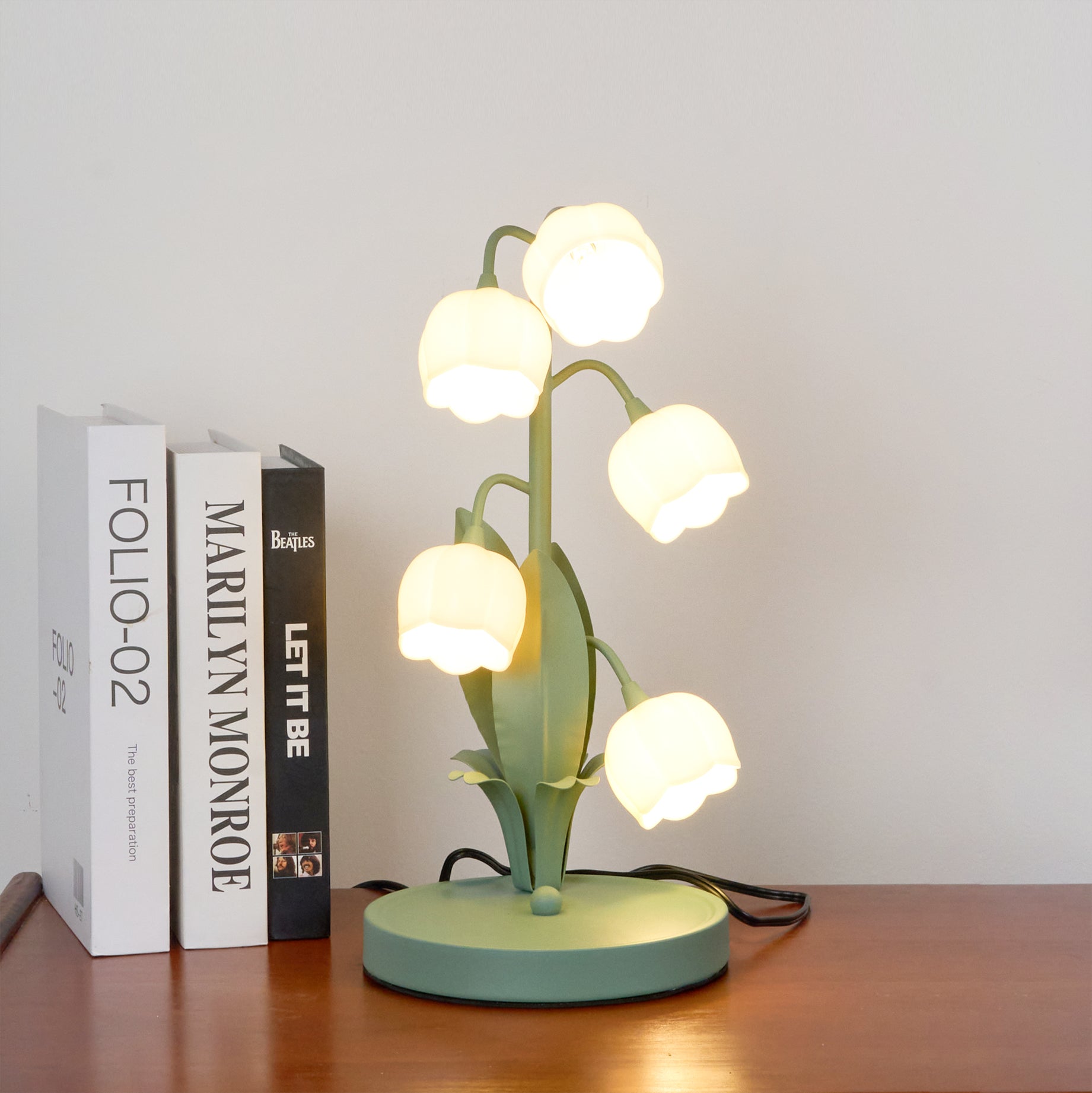 Lámpara de Mesa Bell Orchid con Diseño de Orquídea – Metal y Pantalla de PC, Ideal para Decoración Interior 6