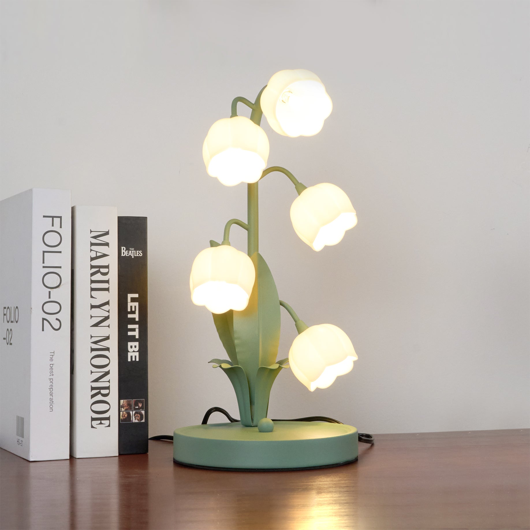 Lámpara de Mesa Bell Orchid con Diseño de Orquídea – Metal y Pantalla de PC, Ideal para Decoración Interior 7