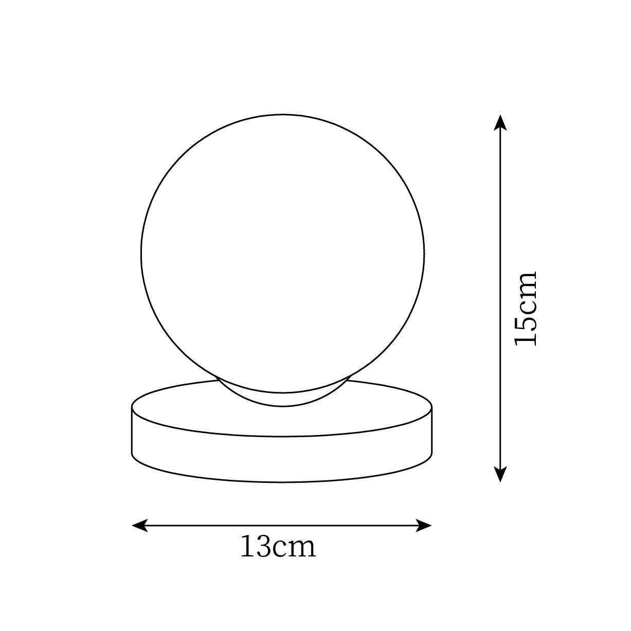 Lámpara de Mesa Chelsea de Vidrio Blanco y Cuerpo de Latón – Diseño Esférico y Elegante 5