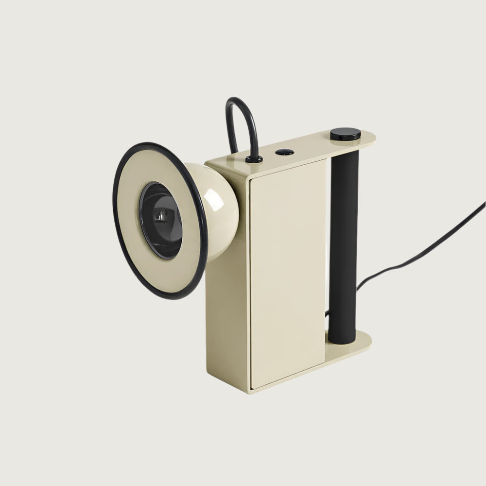 Lámpara de Mesa Compacta Minibox con Cabezal Ajustable y Luz LED Integrada 11