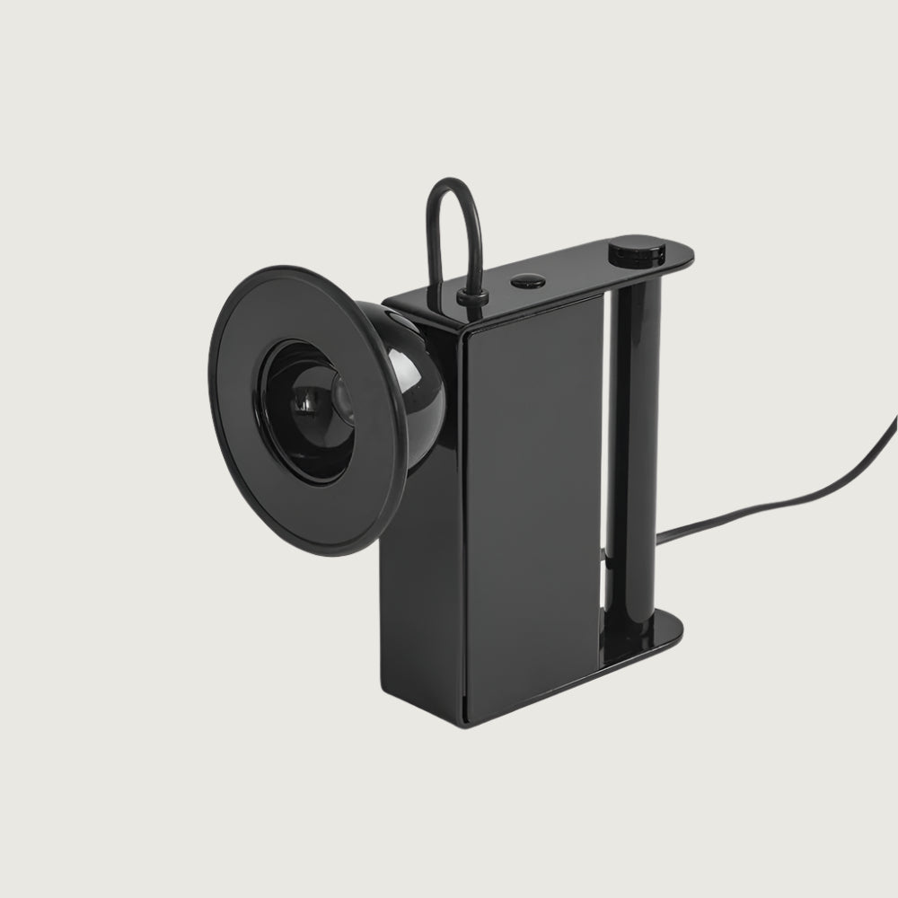 Lámpara de Mesa Compacta Minibox con Cabezal Ajustable y Luz LED Integrada 12