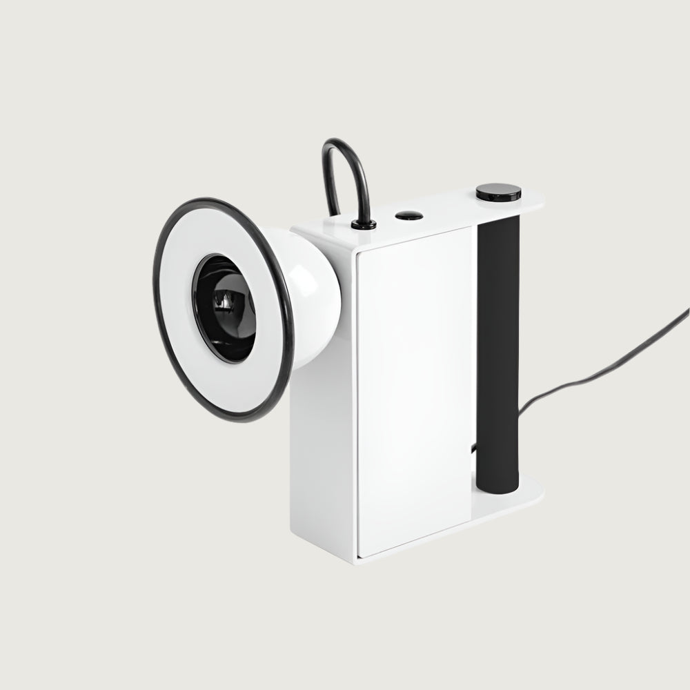 Lámpara de Mesa Compacta Minibox con Cabezal Ajustable y Luz LED Integrada 9