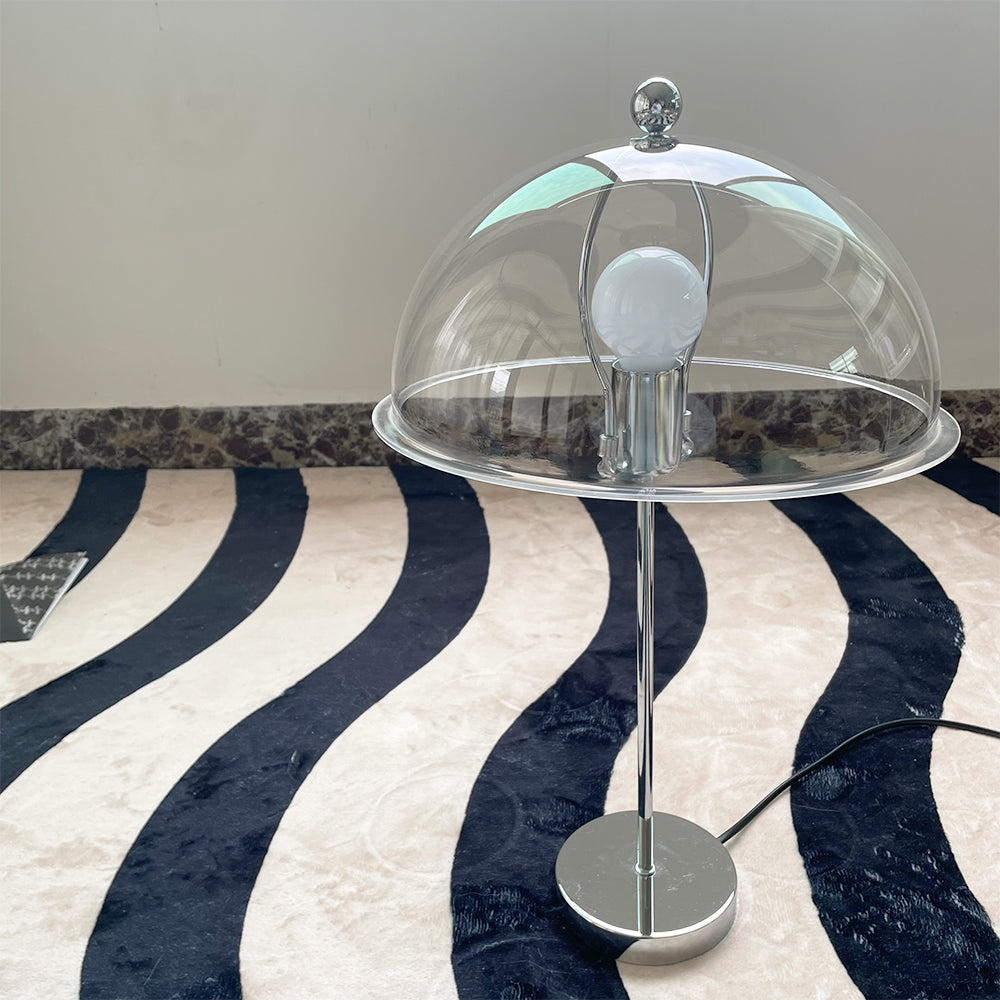 Lámpara de Mesa Edimburgo de Metal y Acrílico con Bombilla LED, Diseño Neoclásico, Ideal para Mesas y Rincones 7