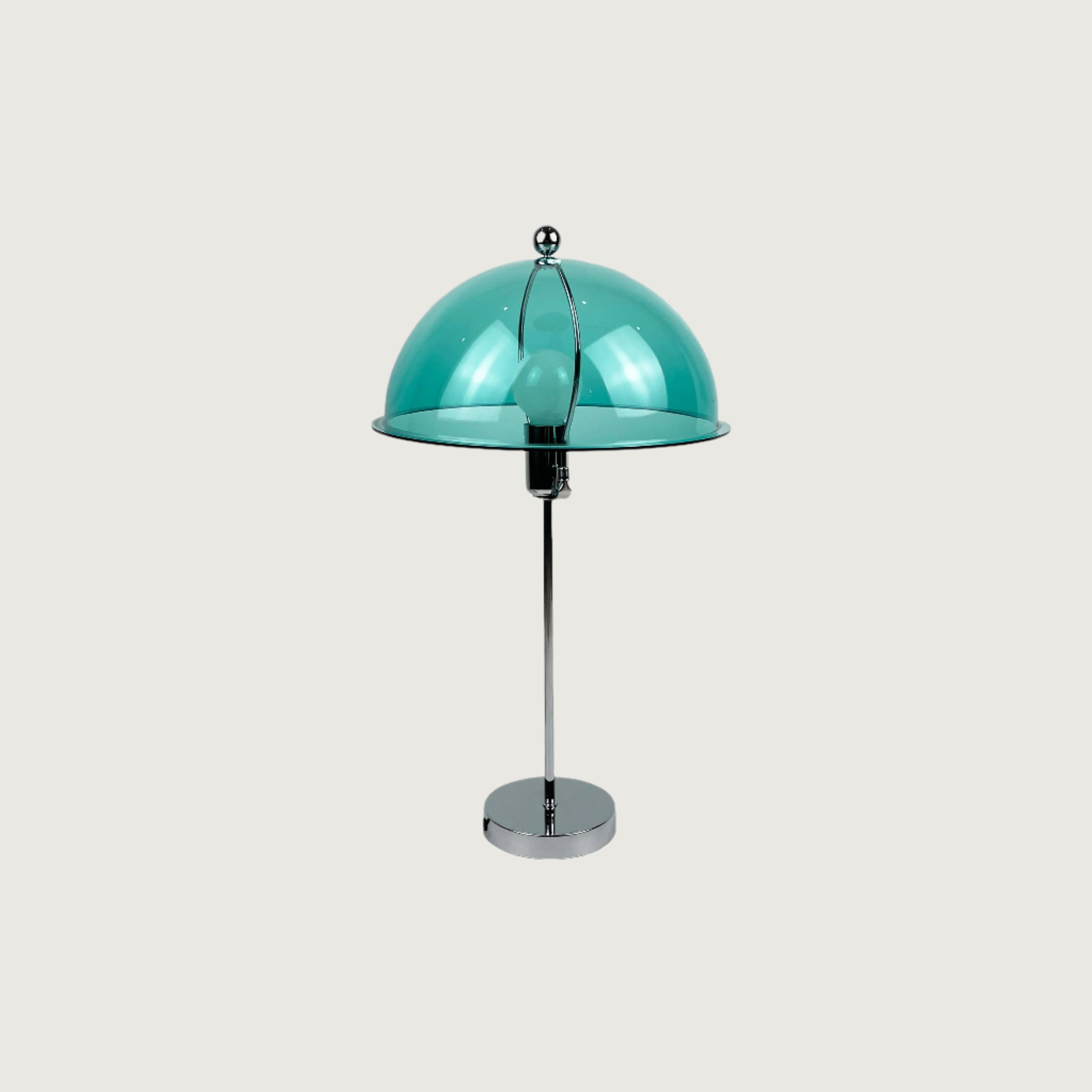 Lámpara de Mesa Edimburgo de Metal y Acrílico con Bombilla LED, Diseño Neoclásico, Ideal para Mesas y Rincones 9
