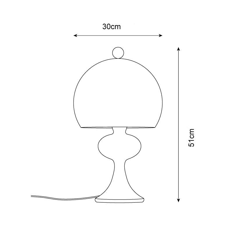 Lámpara de Mesa Escultural con Base de Madera y Pantalla de Vidrio en Beige 4