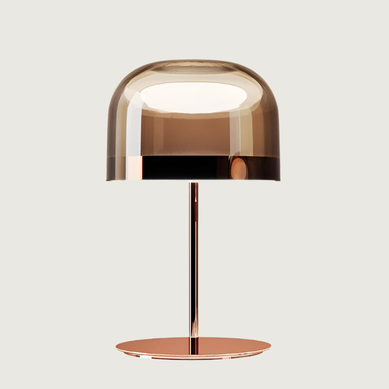 Lámpara de Mesa LED Moderna de Metal y Vidrio con Luz Cálida – Opciones de Acabado en Negro y Oro Rosa 9