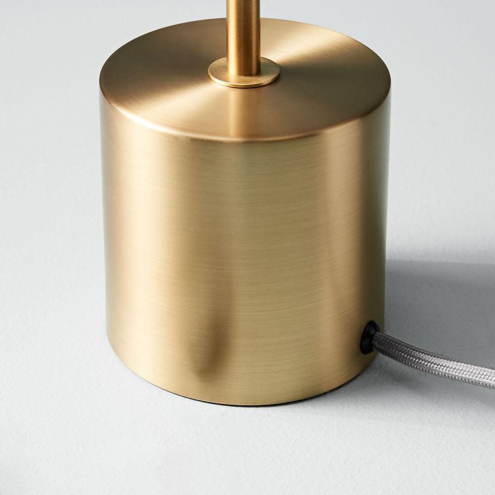 Lámpara de Mesa Lineal Ajustable en Color Oro y Nogal – Diseño Moderno y Elegante 3