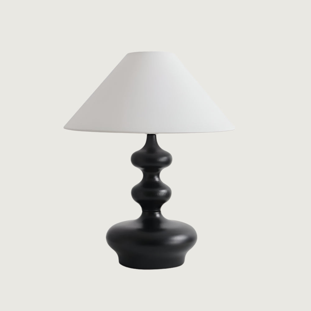 Lámpara de Mesa Moderna con Base de Madera y Pantalla de Tela – Diseño Vintage 9
